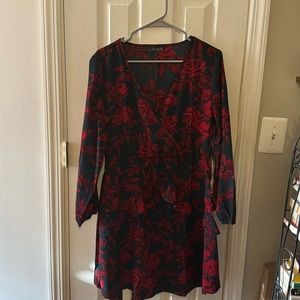 Women’s rose wrap dress